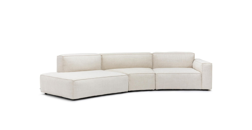 Baker Curved Open Sofa - Oatmeal.