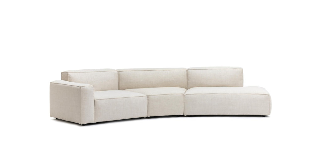 Baker Curved Open Sofa - Oatmeal.