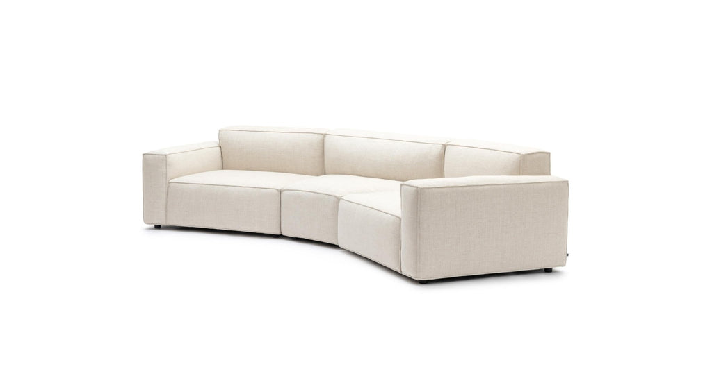 Baker Curved Sofa - Oatmeal.