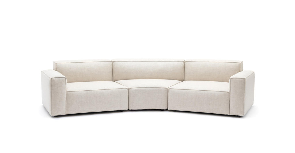 Baker Curved Sofa - Oatmeal.