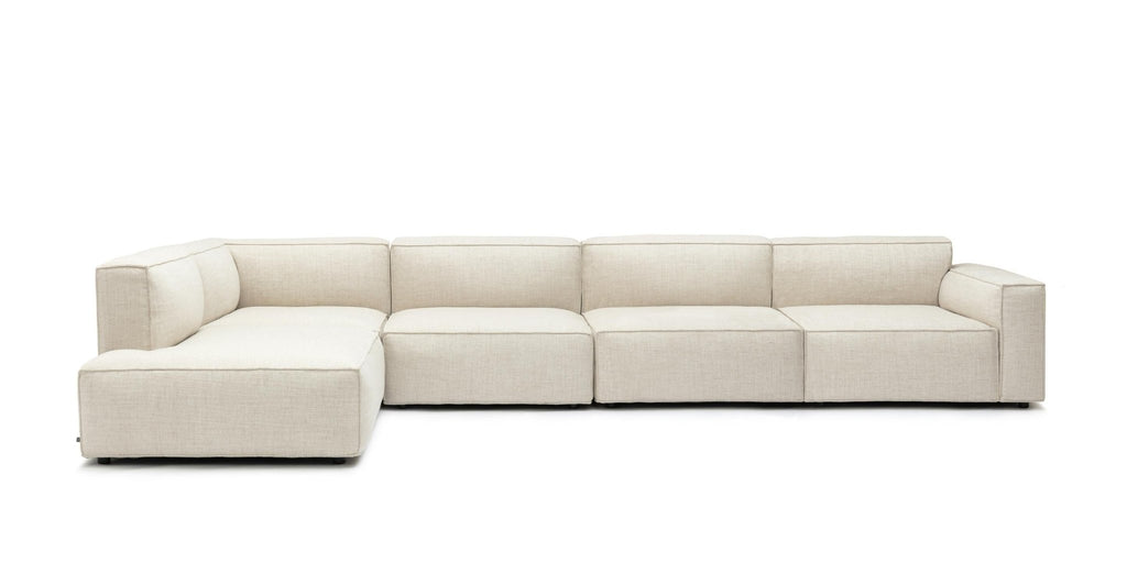 Baker Large Corner Sofa Set - Oatmeal.