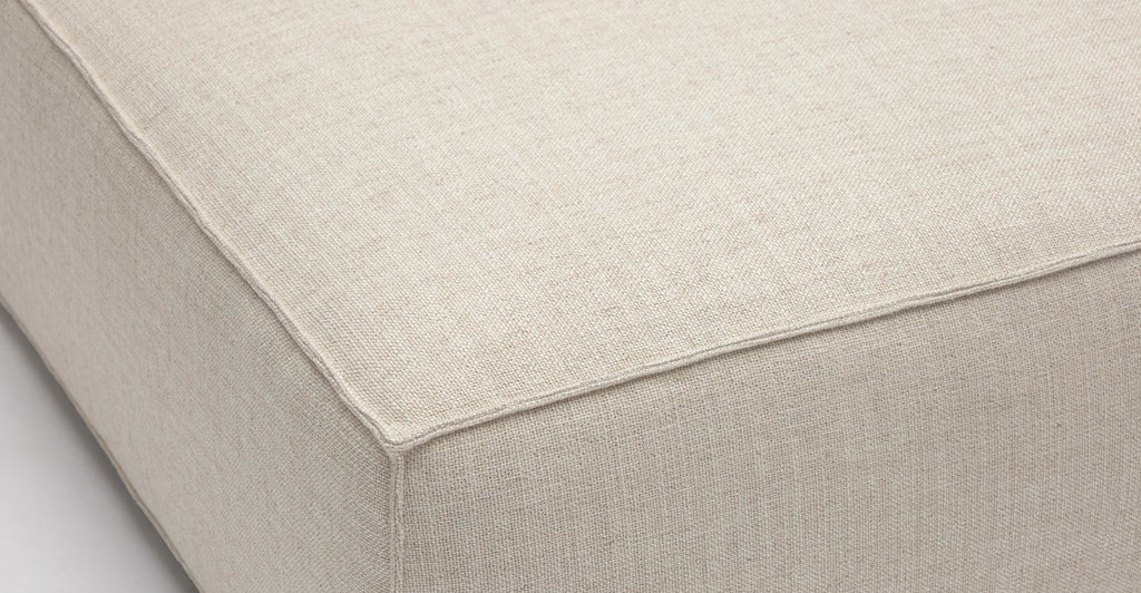 Baker Large Corner Sofa With Ottoman - Oatmeal.