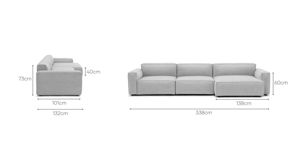 BAKER LARGE L-SHAPED SOFA - DIAMOND - THE LOOM COLLECTION