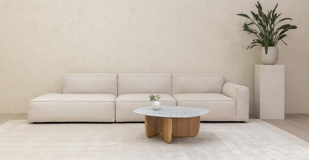 Baker Large Open End Sofa - Oatmeal.