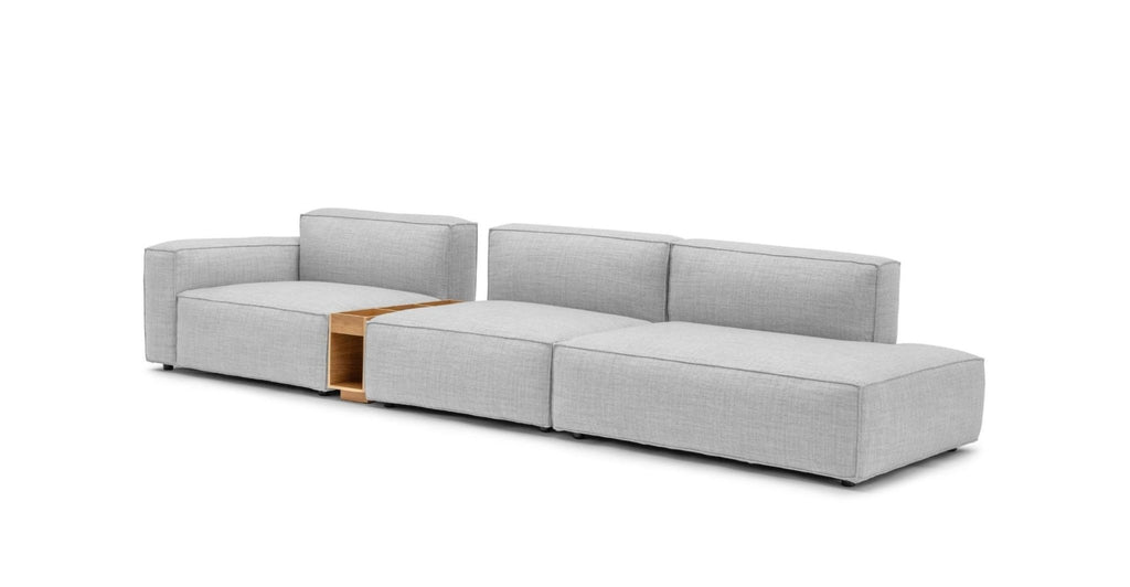 Baker Large Open End Sofa With Storage Table - Diamond.