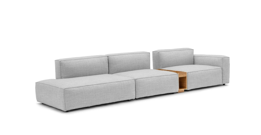 Baker Large Open End Sofa With Storage Table - Diamond.