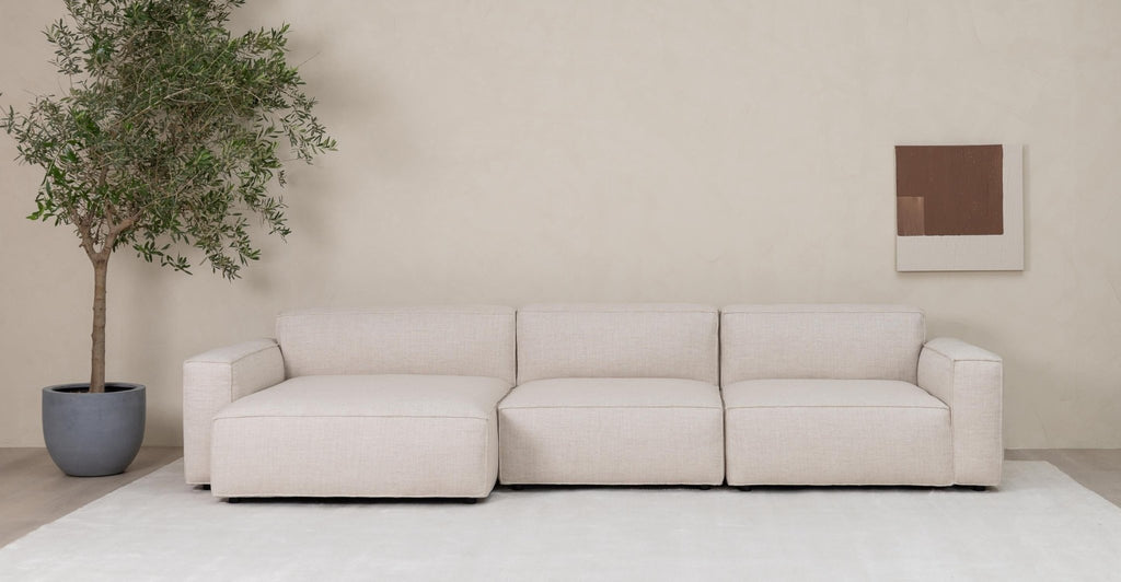 Baker Large L-Shaped Sofa - Oatmeal.