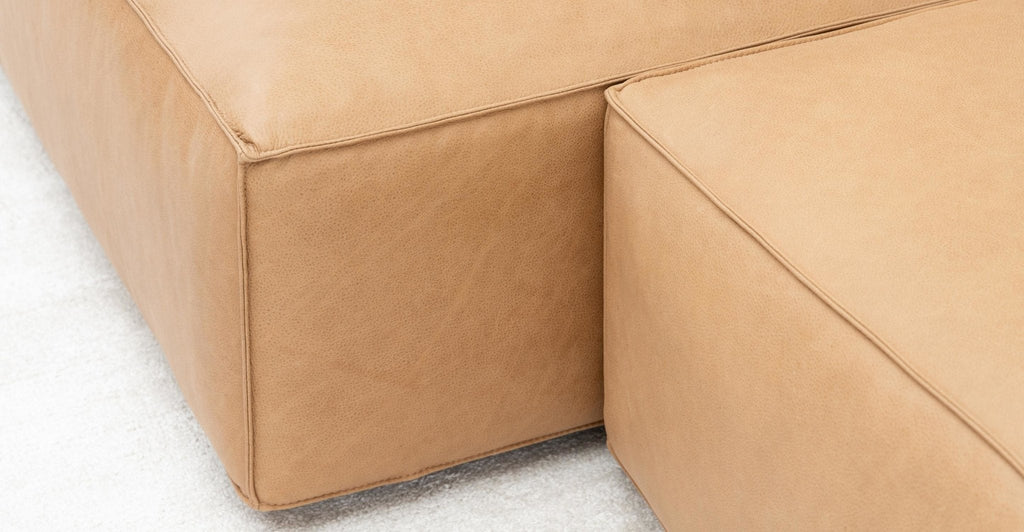 BAKER MEGA LOUNGE SOFA WITH STORAGE - PECAN LEATHER - THE LOOM COLLECTION