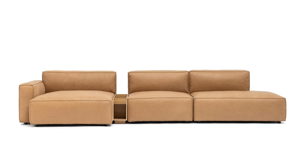 Baker Mega Lounge Sofa With Storage - Pecan Leather.