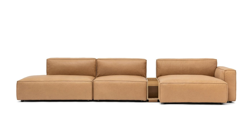 Baker Mega Lounge Sofa With Storage - Pecan Leather.