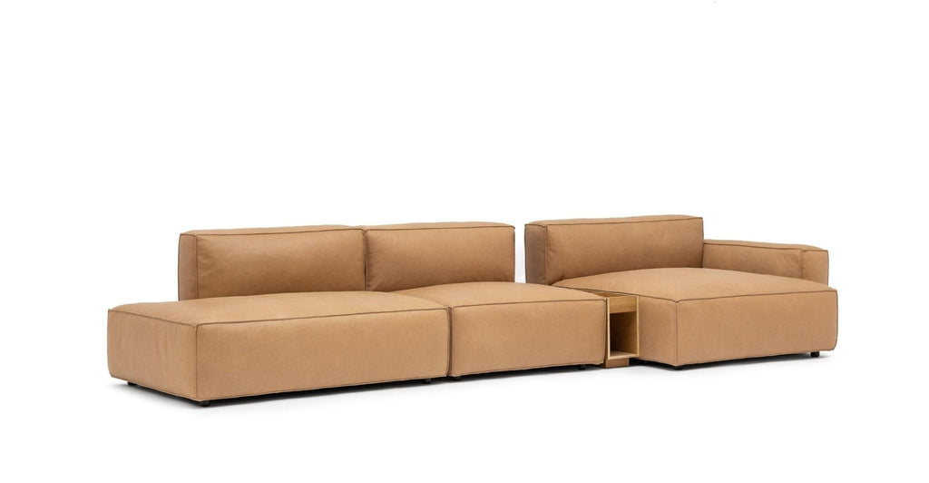 Baker Mega Lounge Sofa With Storage - Pecan Leather.