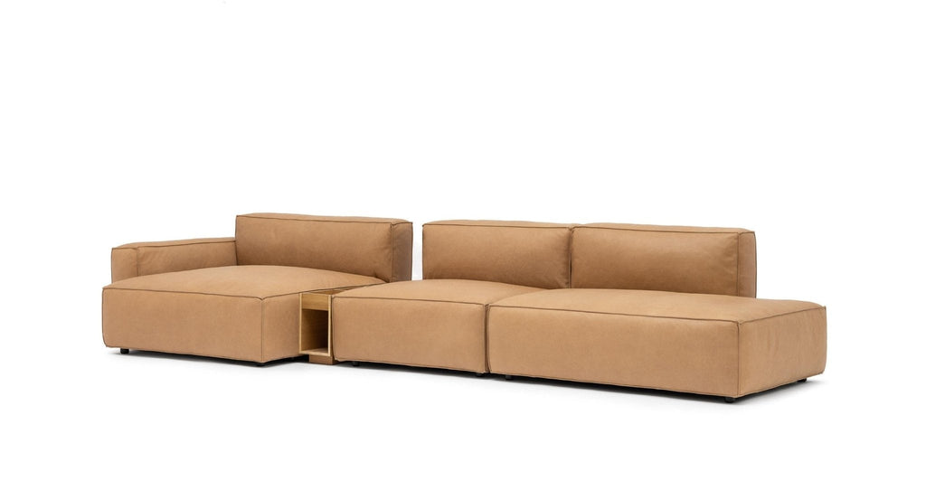 Baker Mega Lounge Sofa With Storage - Pecan Leather.