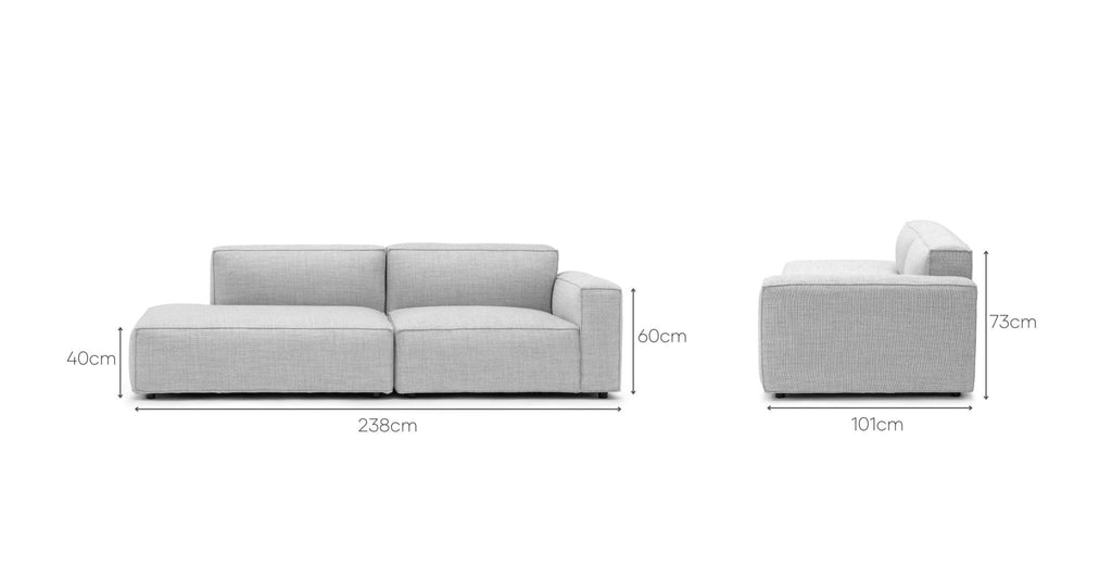 Baker Open End Sofa - Diamond.