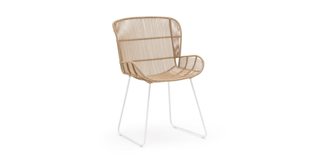 Bloom Dining Chair - Stonewhite & Natural.