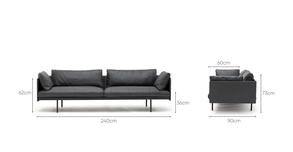 Bureau 240 Sofa - Montana Coal.