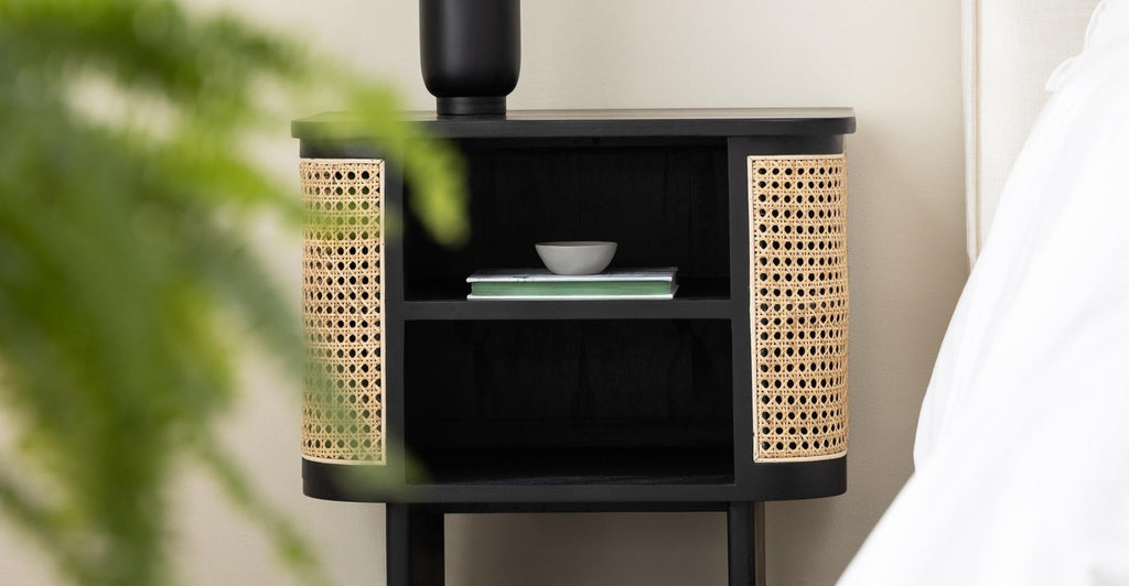 Cali Bedside Table - Black.