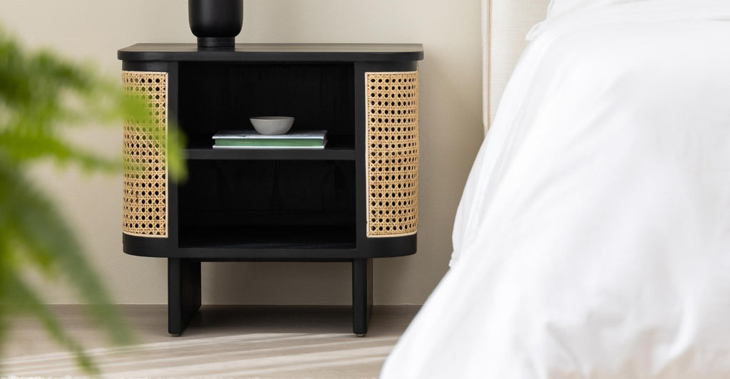 Cali Bedside Table - Black.