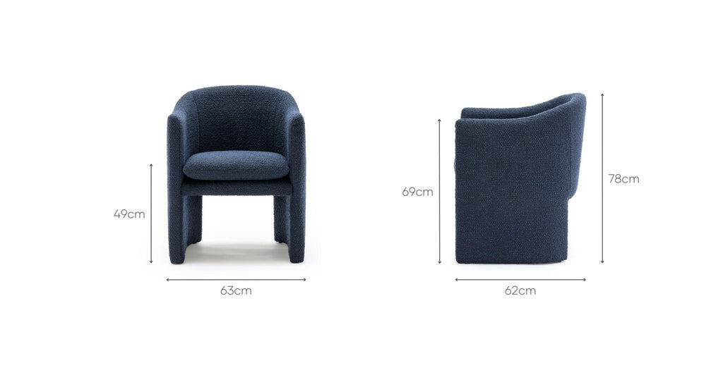 Camden Chair - Navy Boucle.