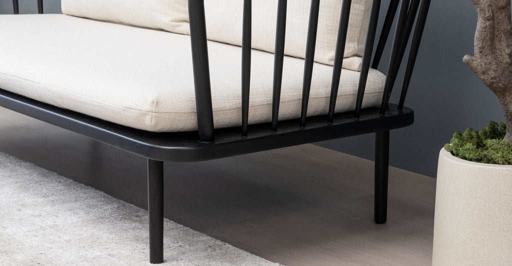 Charles Sofa - Black & West Lake Gesso.