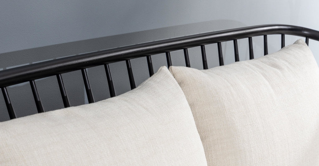 Charles Sofa - Black & West Lake Gesso.