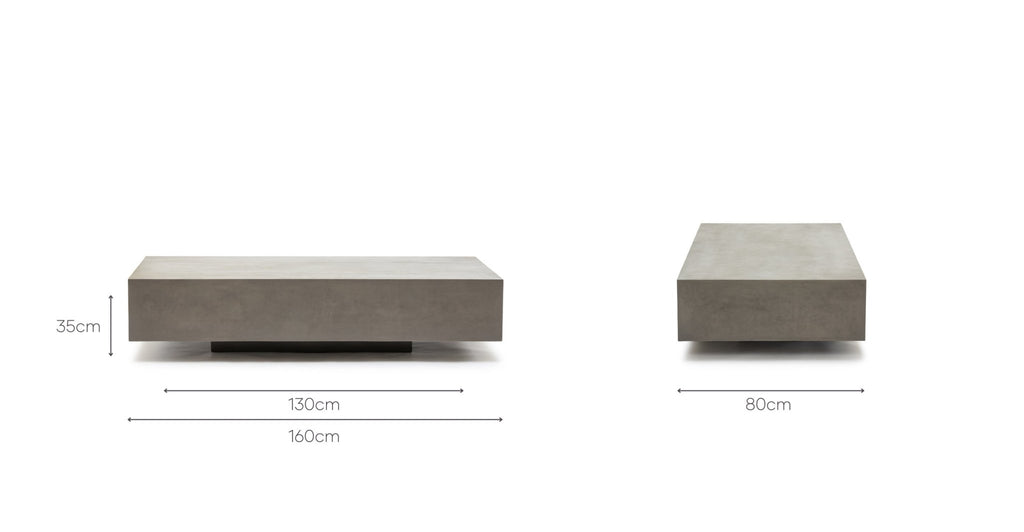 Drift Rectangular Coffee Table - Grey.