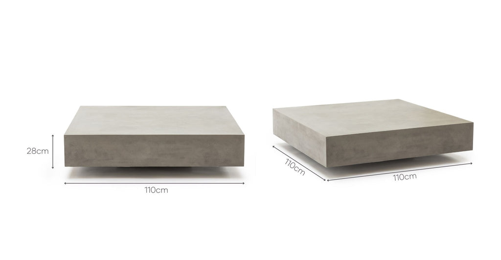 Drift Square Coffee Table - Grey.