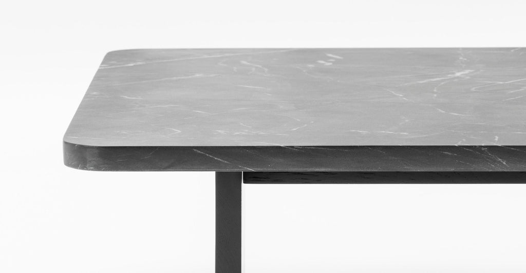 Duo Coffee Table 130 - Black Oak & Nero Perlato.