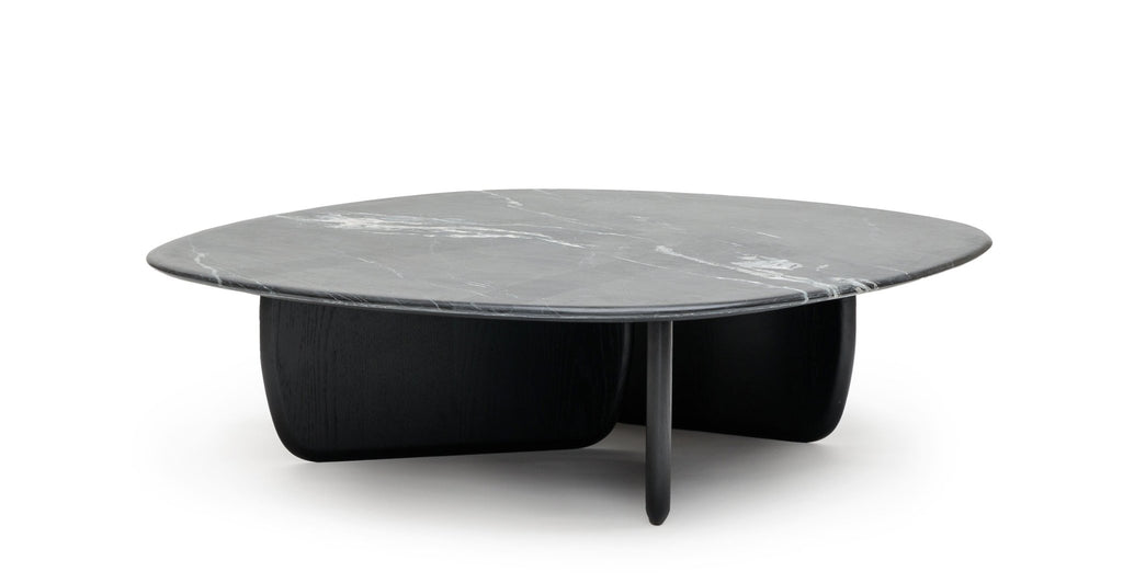 Eden Coffee Table 120 - Black Oak & Nero Perlato.