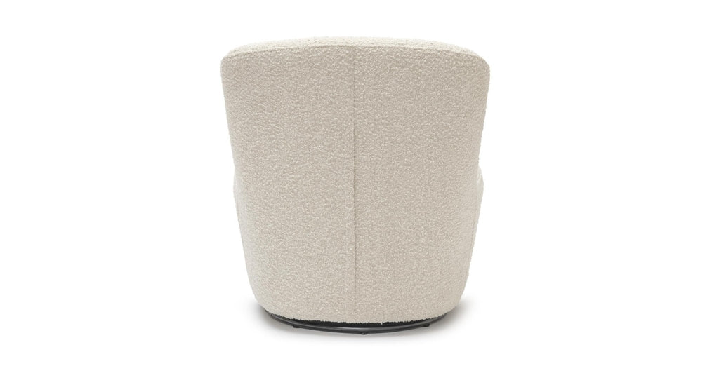 Erin Swivel Accent Chair - Ivory Bouclé.