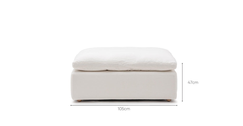 Feather Cloud Ottoman - Off White.