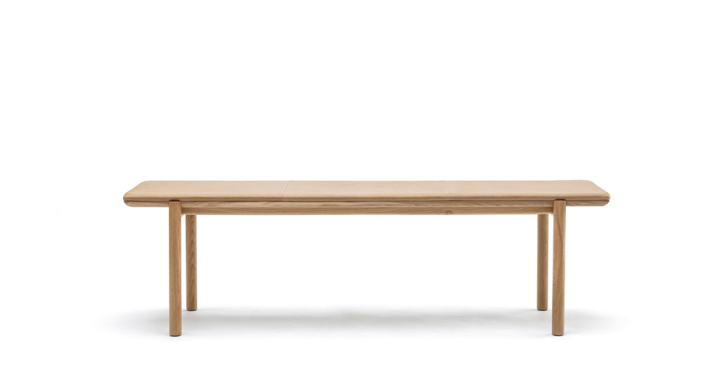 Folk Bench - Light Oak & Canyon Leather.