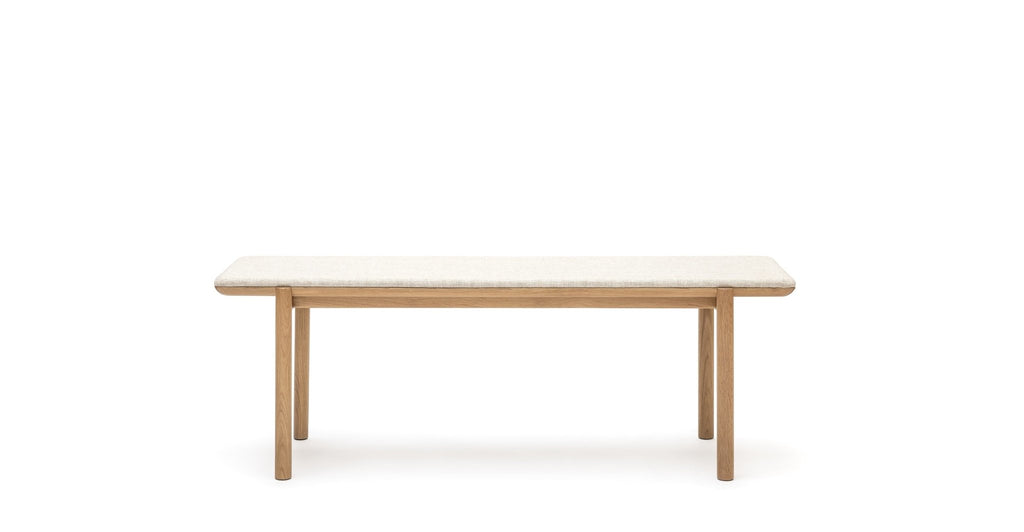 Folk Bench - Light Oak & Oatmeal.