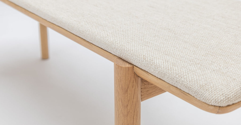 Folk Bench - Light Oak & Oatmeal.