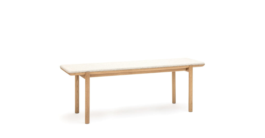 Folk Bench - Light Oak & Oatmeal.