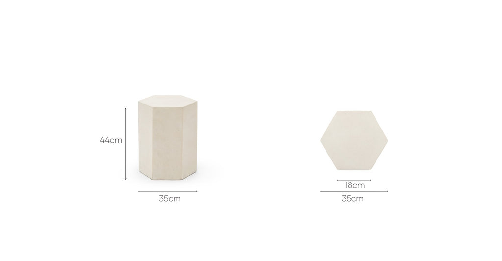 Gabi Stool - Cemento White.