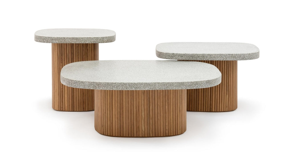 Gion Coffee Table 55 - Light Oak & Warm Grey.