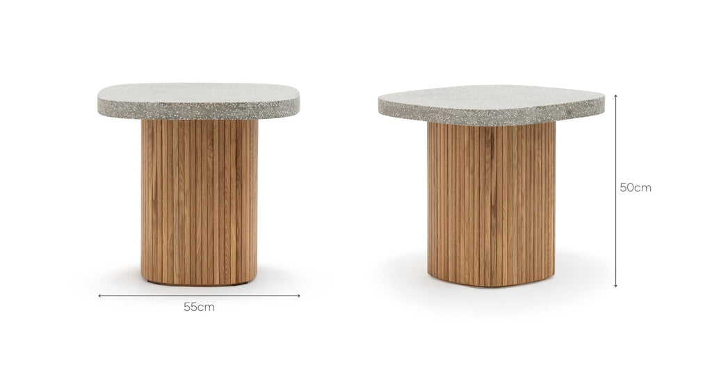 Gion Coffee Table 55 - Light Oak & Warm Grey.