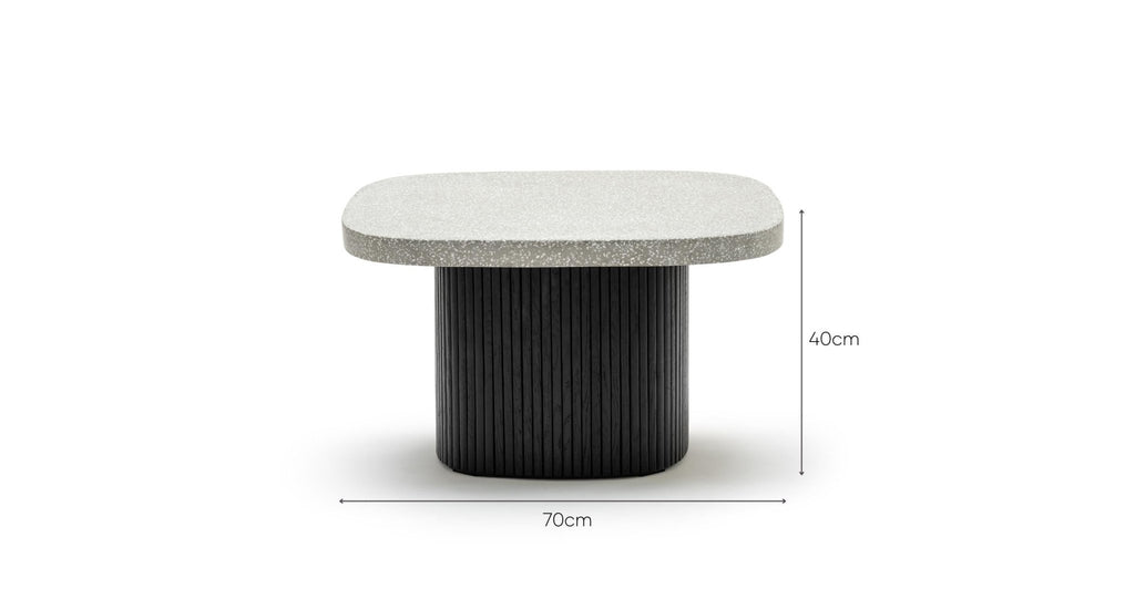 Gion Coffee Table 70 - Black Oak & Warm Grey.