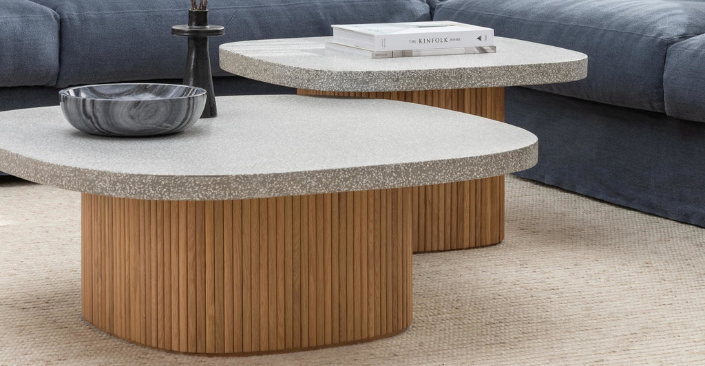 Gion Coffee Table 70 - Light Oak & Warm Grey.