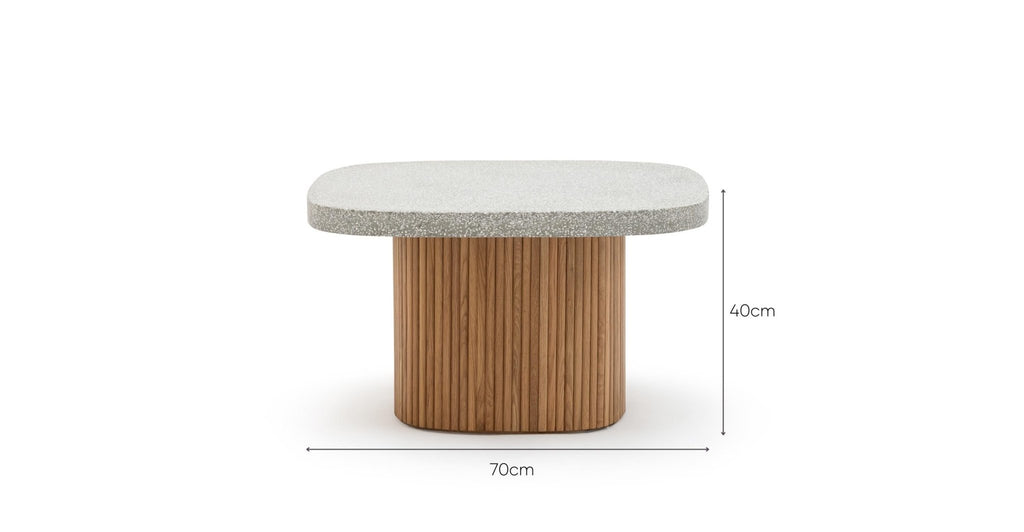 Gion Coffee Table 70 - Light Oak & Warm Grey.