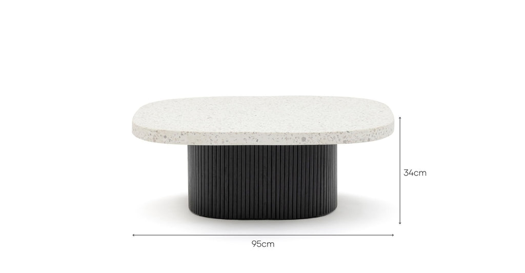 Gion Coffee Table 95 - Black Oak & Nougat.