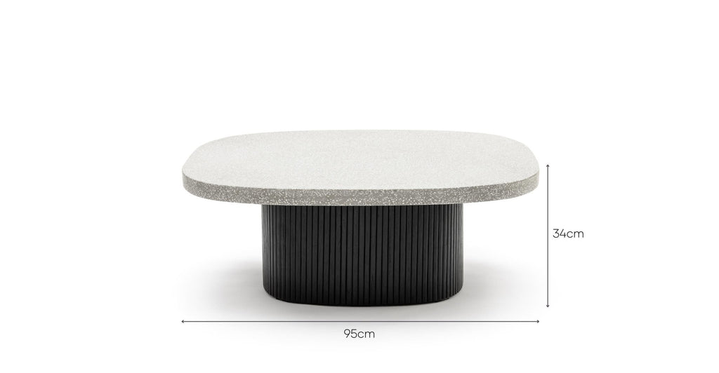 Gion Coffee Table 95 - Black Oak & Warm Grey.