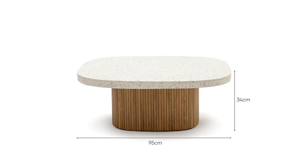 Gion Coffee Table 95 - Light Oak & Nougat.