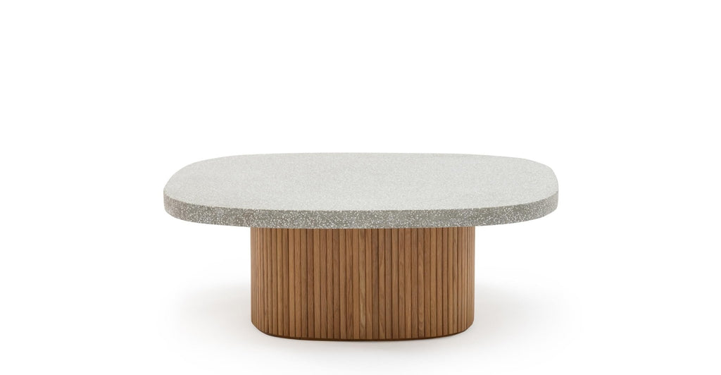 Gion Coffee Table 95 - Light Oak & Warm Grey.