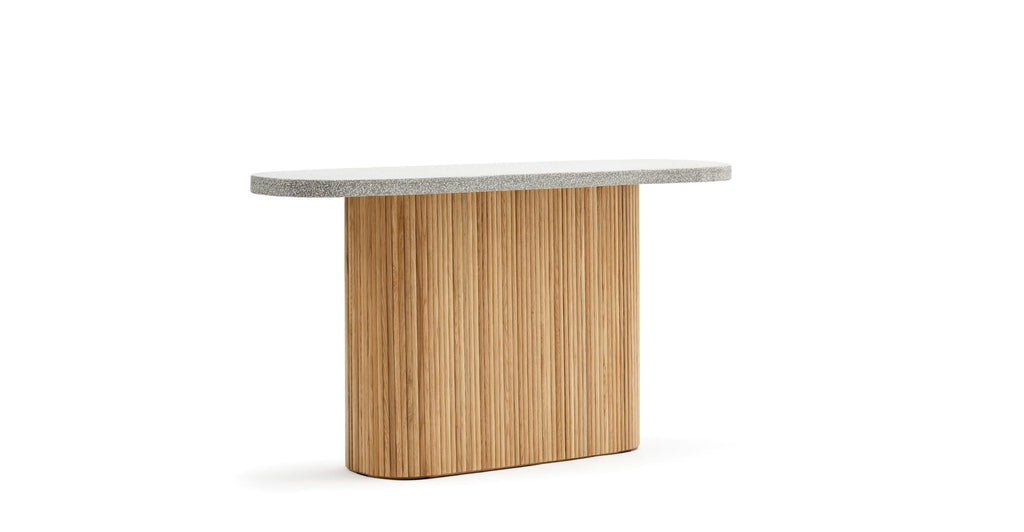 Gion Console 140 - Light Oak & Warm Grey.