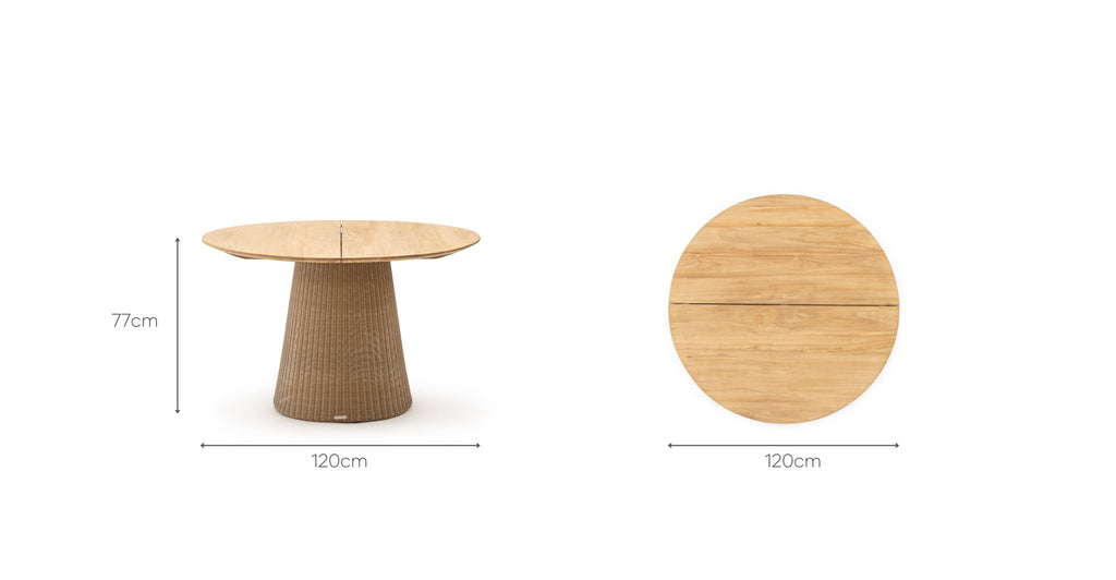 Girona Dining Table - Honey & Natural.