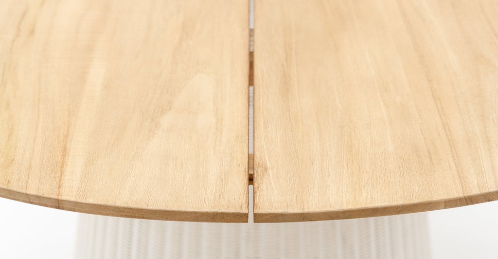 Girona Dining Table - Honey & Stonewhite.