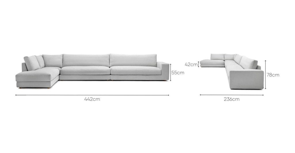 Hansen Corner Sofa - Extra Large - Alice Pearl.