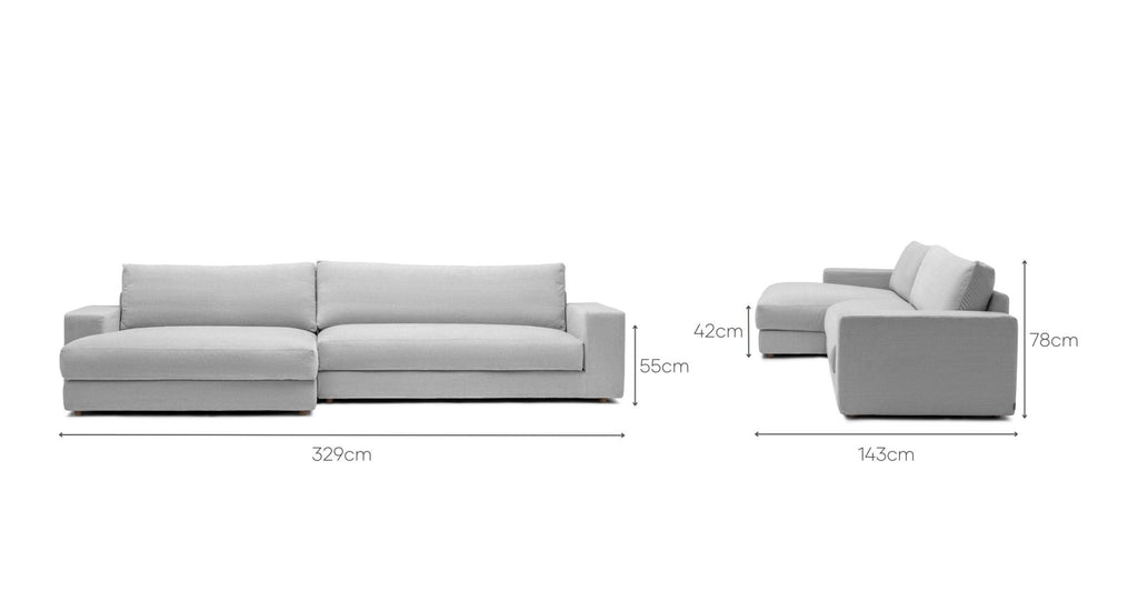 Hansen L Shaped Sofa - Alice Pearl.