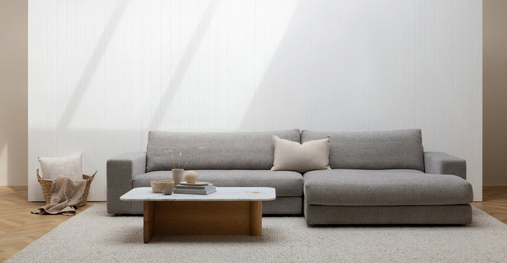 Hansen L Shaped Sofa - Sylvia Haze.